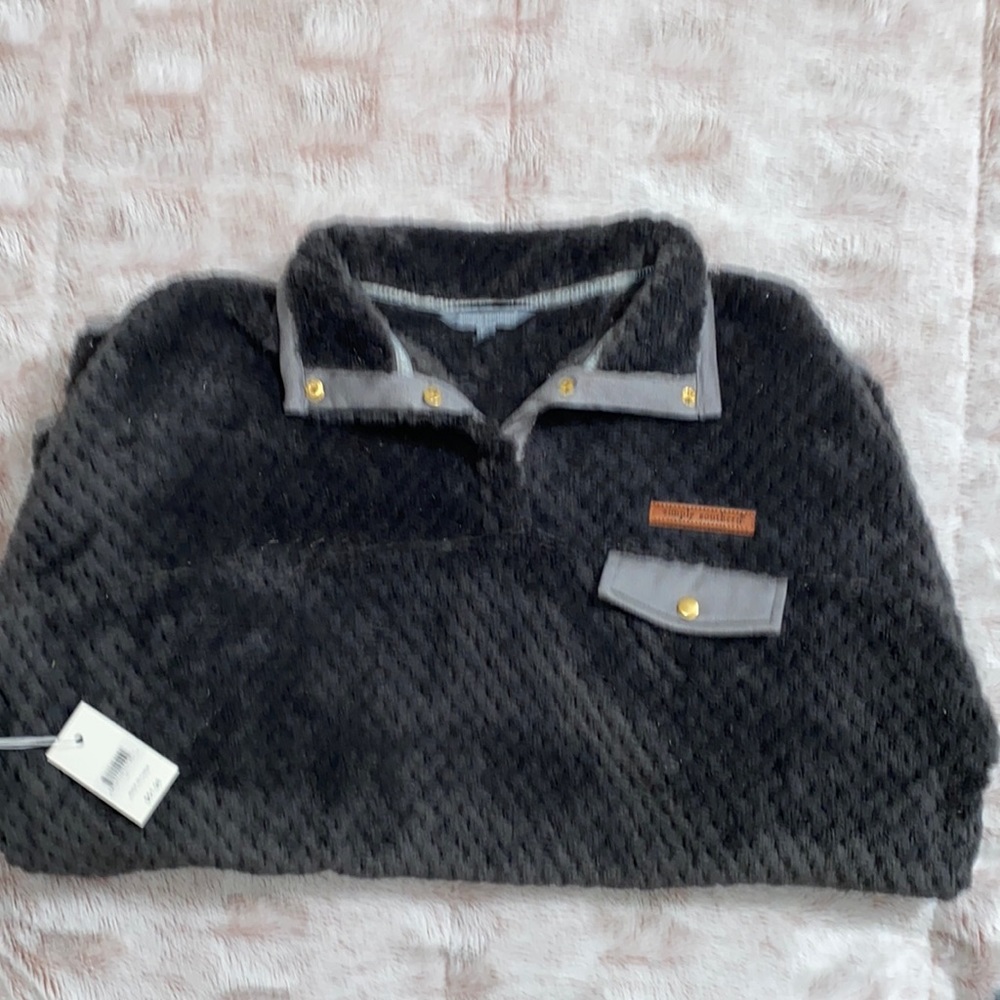 Simply Southern Grey 3/4 button Sherpa